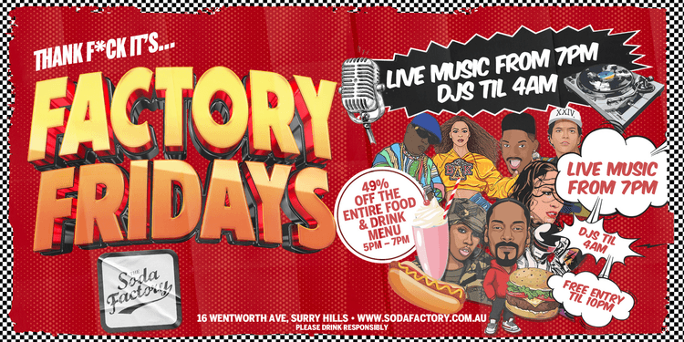 Factory Fridays | Happy Hour Drinks & Specials