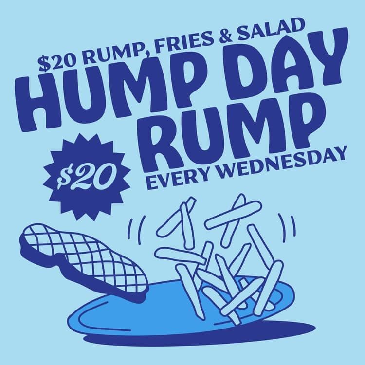 $20 Hump Day Rump | Happy Hour Drinks & Specials