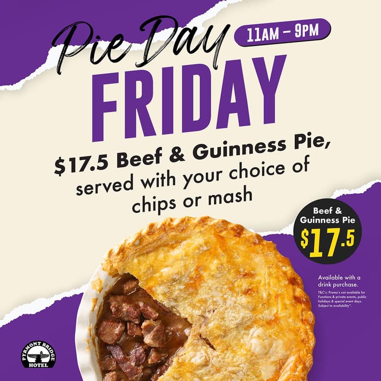 PIE-DAY FRIDAY | Happy Hour Drinks & Specials