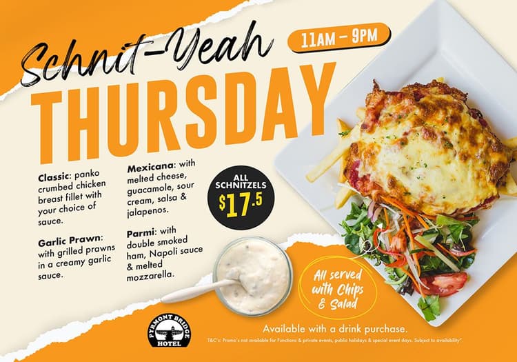 SCHNIT-YEAH THURSDAY | Happy Hour Drinks & Specials