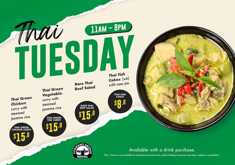 THAI TUESDAY | Happy Hour Drinks & Specials
