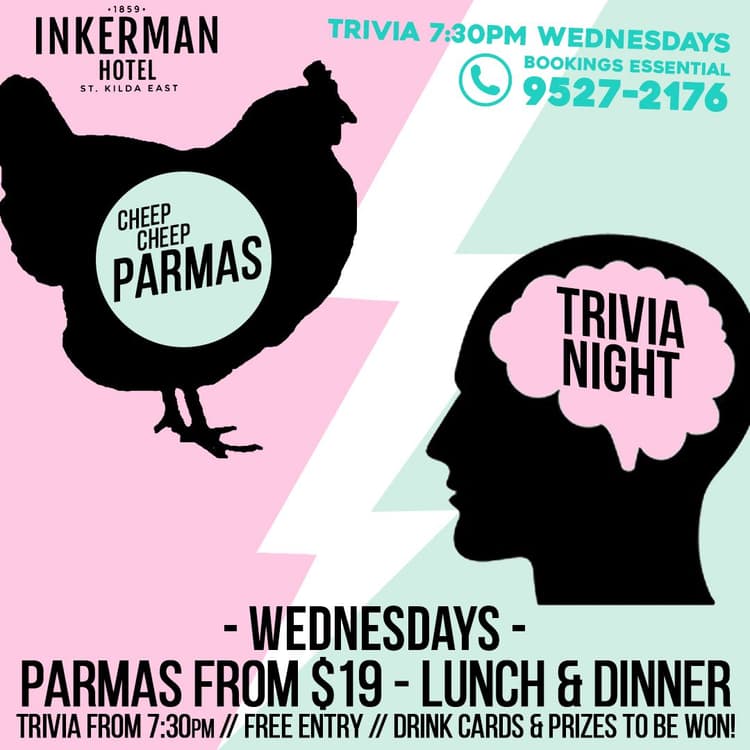 Trivia | Happy Hour Drinks & Specials