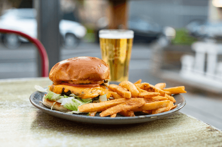 Cheese Burger | Happy Hour Drinks & Specials