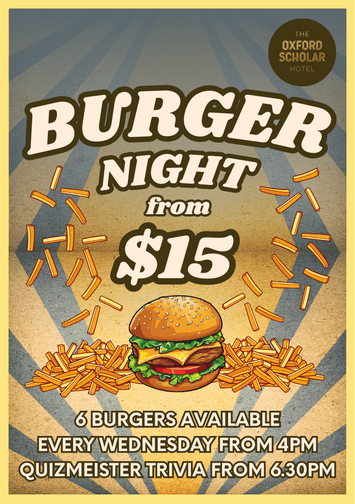 Wednesday night $15 Burgers & Trivia | Happy Hour Drinks & Specials