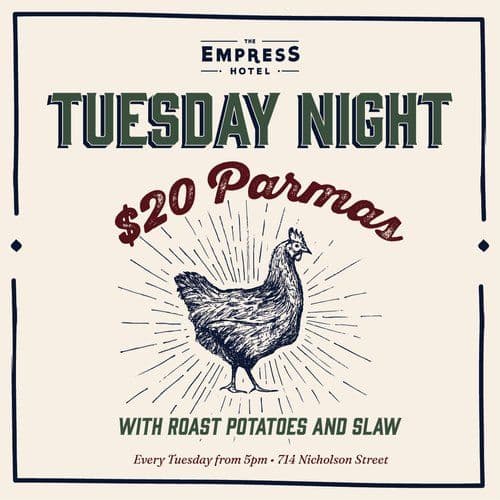 $20 Parma Night | Happy Hour Drinks & Specials
