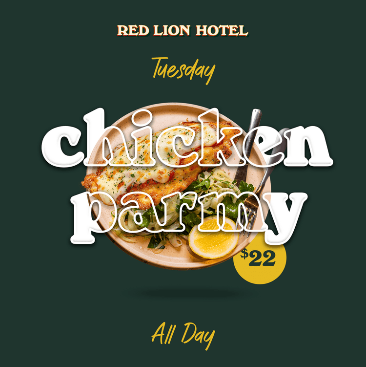 Tuesday Parmy $22 | Happy Hour Drinks & Specials