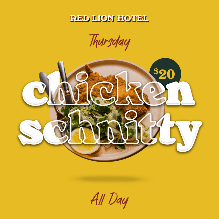 Thursday Schnitzel $20 | Happy Hour Drinks & Specials