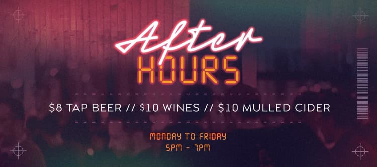 After Hours | Happy Hour Drinks & Specials