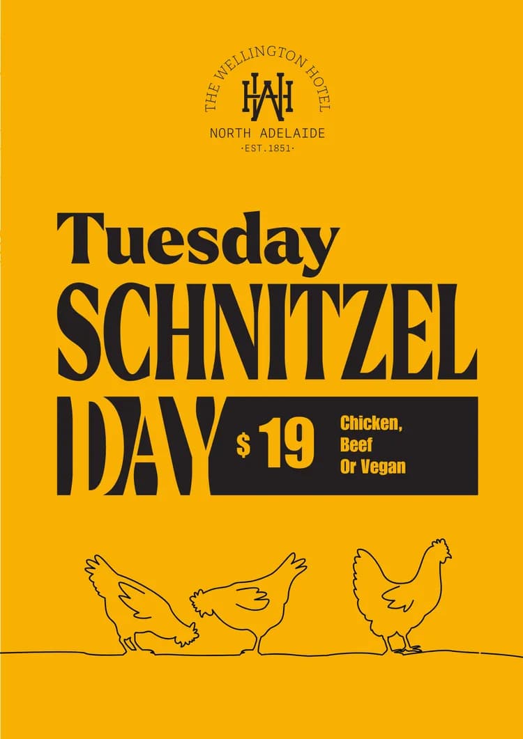 $19 Schnitzels | Happy Hour Drinks & Specials