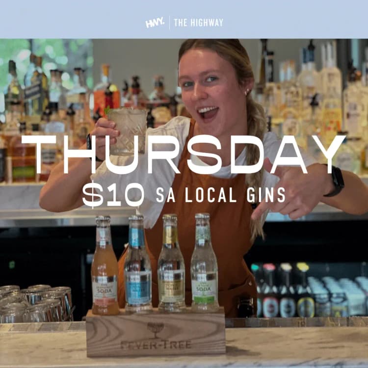 $10 SA Local Gins Thursday | Happy Hour Drinks & Specials