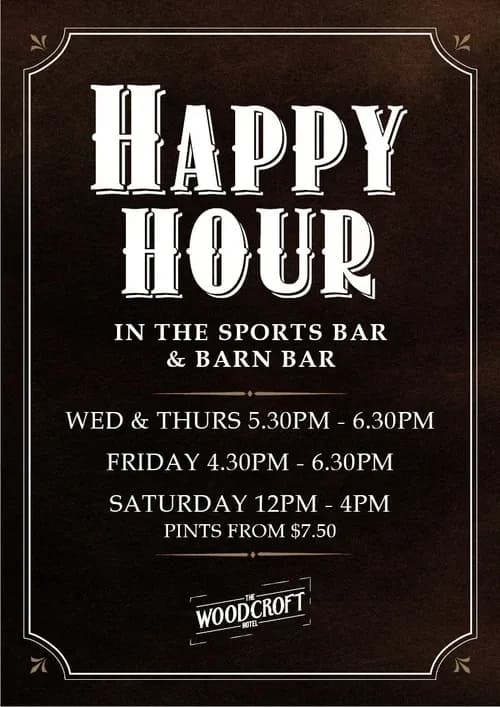 Happy Hour Pints from $7.50 | Happy Hour Drinks & Specials