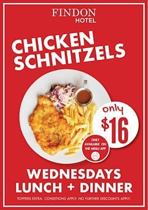 $16 Chicken Schnitzels | Happy Hour Drinks & Specials