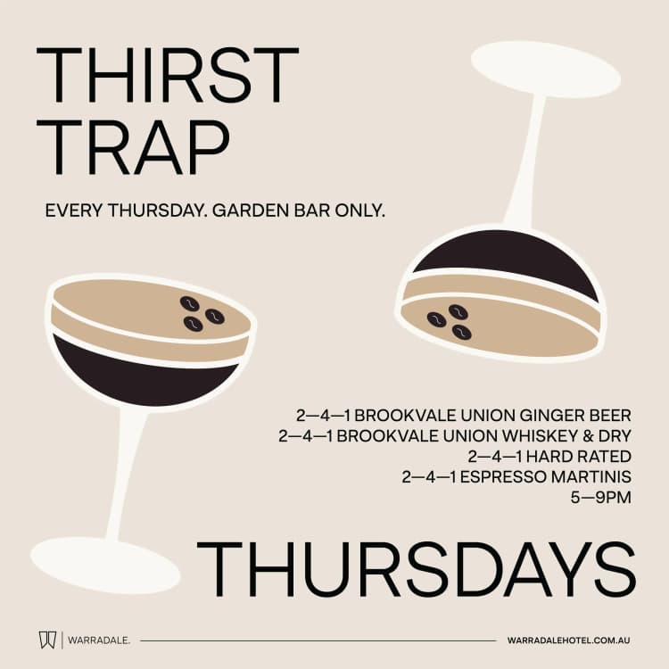 2 for 1 Thursdays | Happy Hour Drinks & Specials