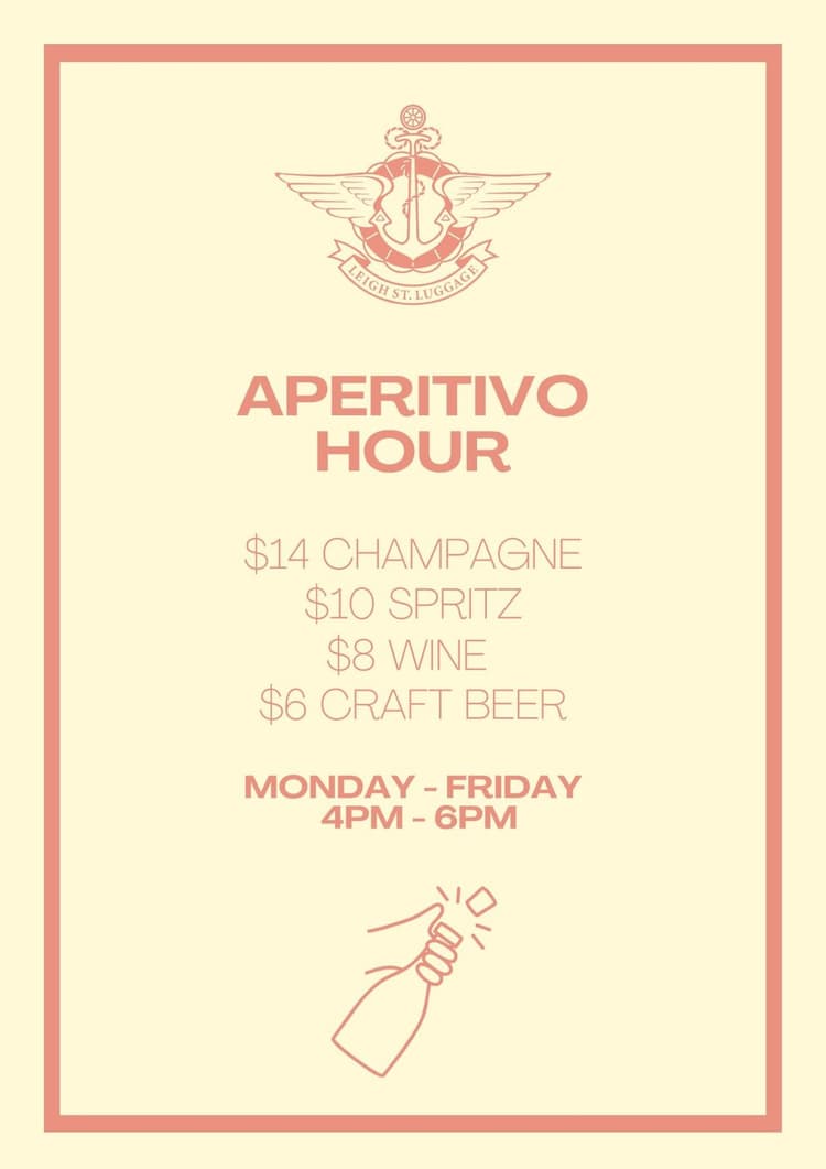 Aperitivo Hour 4pm-6pm | Happy Hour Drinks & Specials