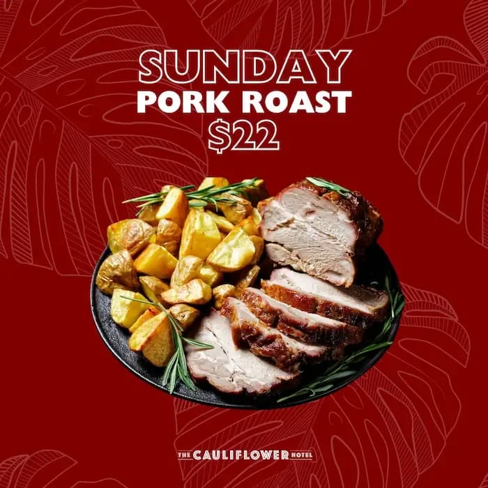 Sunday $22 Pork Roast | Happy Hour Drinks & Specials