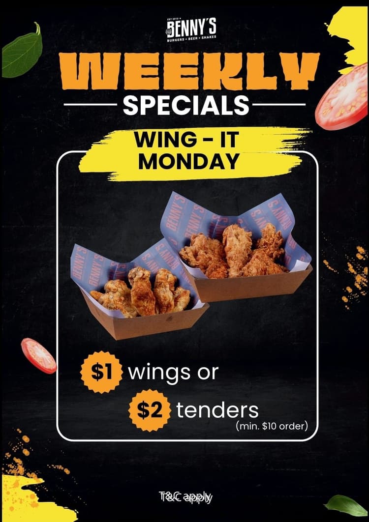 Mondays Mouthwatering: $1 Wings & $2 Tenders!* | Happy Hour Drinks & Specials