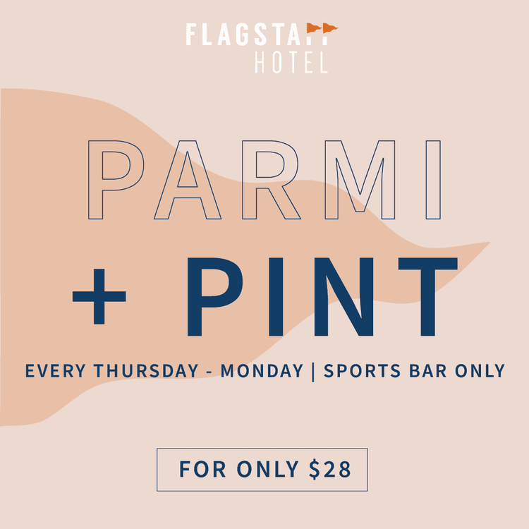 $28 Parmi and Pint | Happy Hour Drinks & Specials