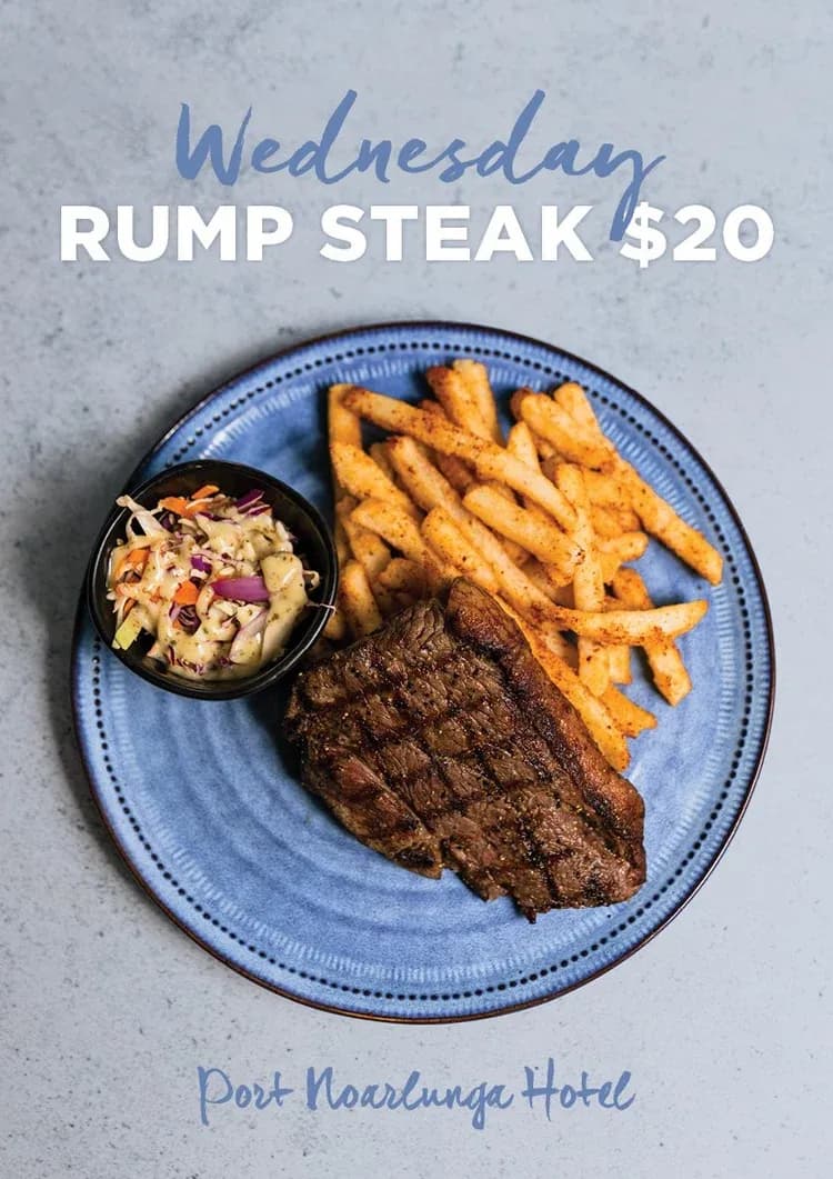$20 Rump Steak Wednesdays | Happy Hour Drinks & Specials