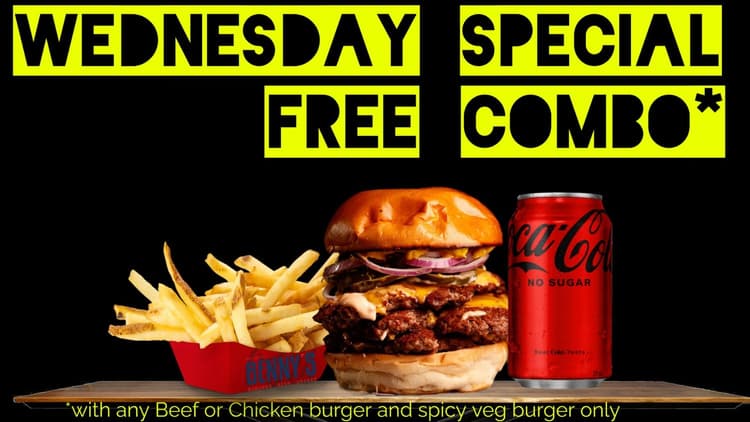 Wednesday Special FREE combo | Happy Hour Drinks & Specials