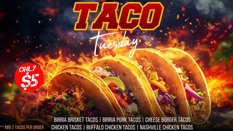 $5 Taco Tuesday | Happy Hour Drinks & Specials