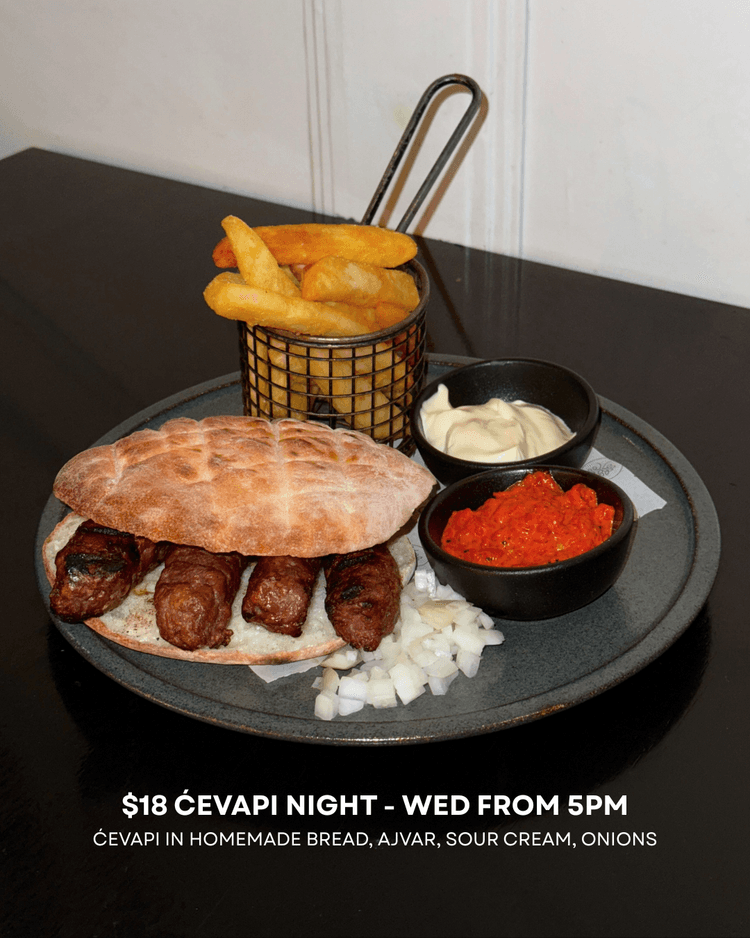 Ćevapi Night | Happy Hour Drinks & Specials
