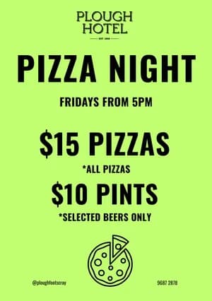 Pizza Night | Happy Hour Drinks & Specials
