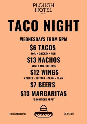Taco Night | Happy Hour Drinks & Specials