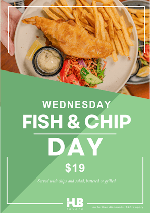 Fish & Chip Day | Happy Hour Drinks & Specials