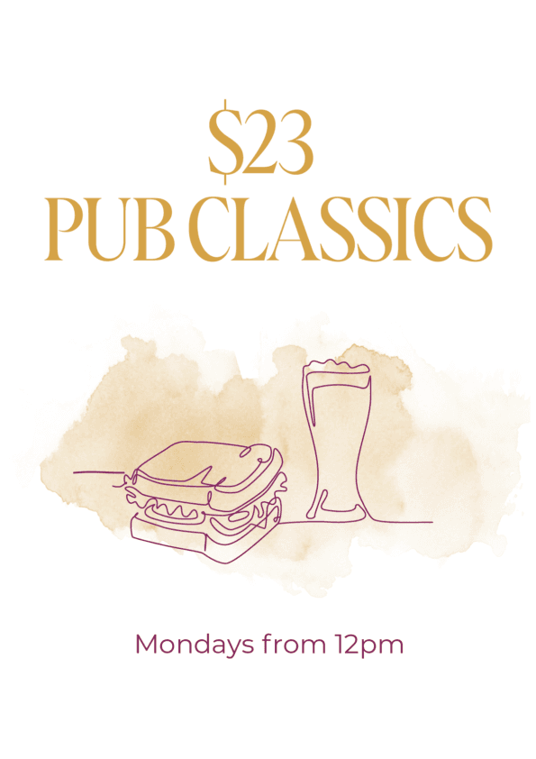 $23 Pub Classics | Happy Hour Drinks & Specials