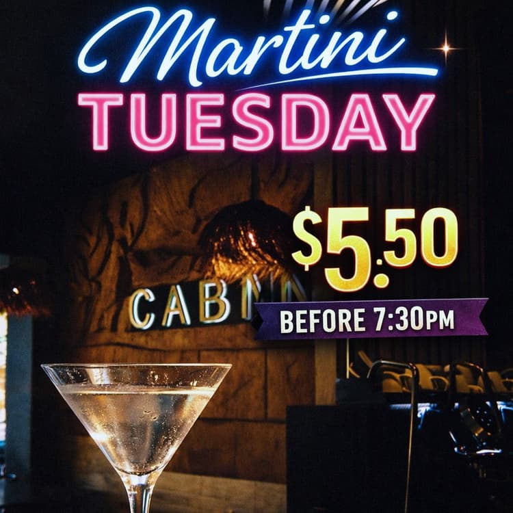 $5.50 Tuesday Martini | Happy Hour Drinks & Specials