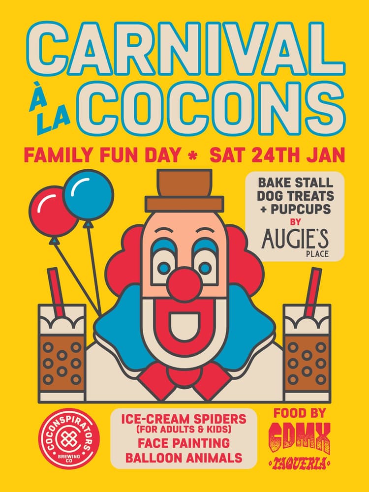 Carnival à la CoCons – Family Fun Day | Happy Hour Drinks & Specials