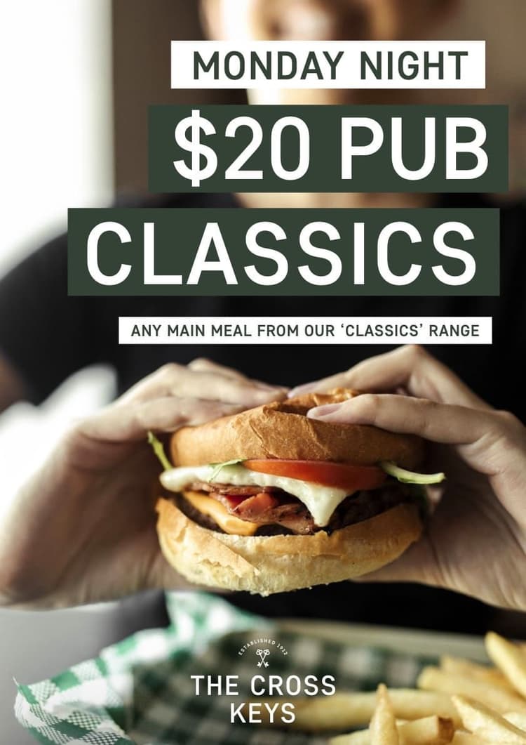 $20 Pub Classics | Happy Hour Drinks & Specials