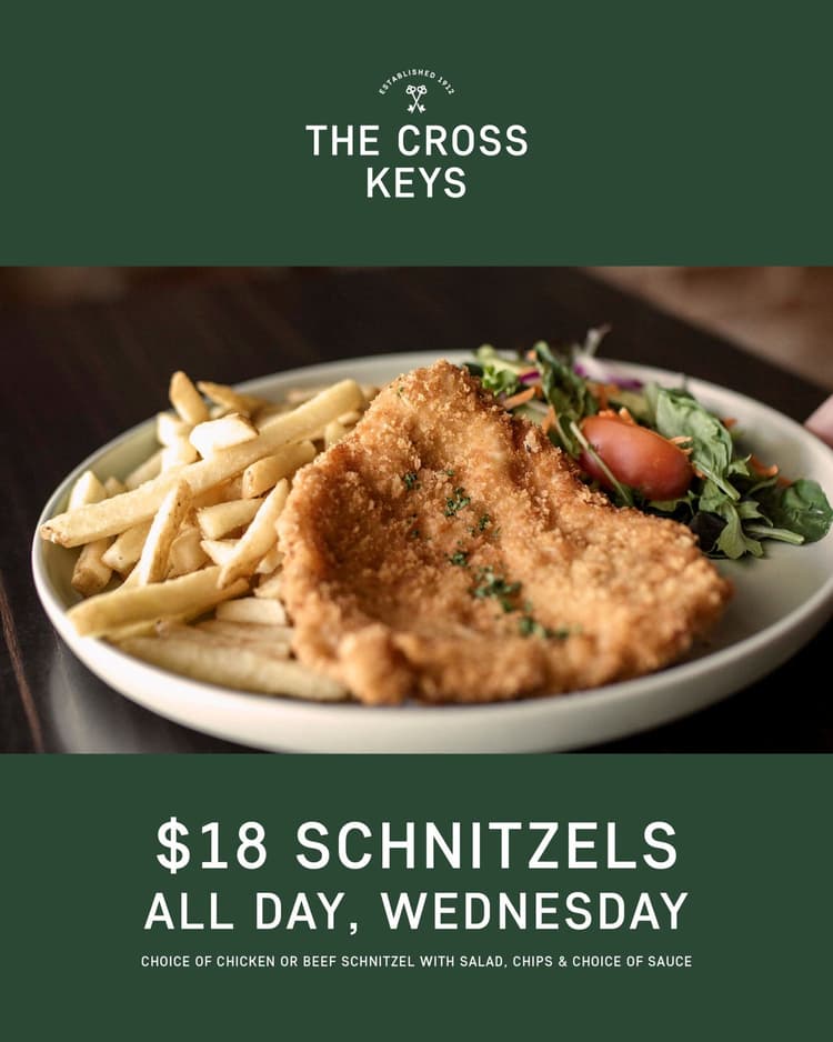 Schnitzel Wednesdays | Happy Hour Drinks & Specials