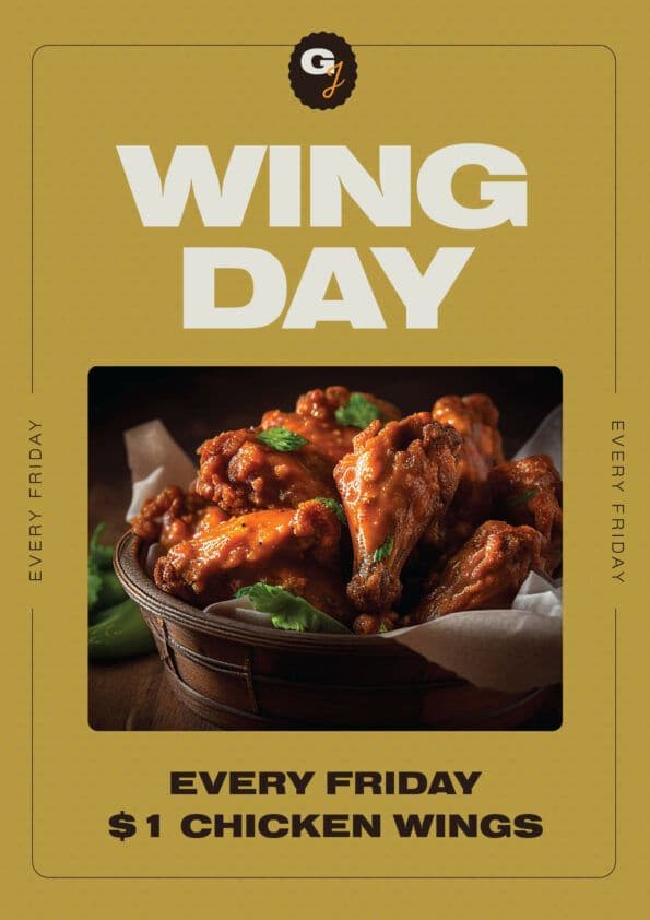 Wing Day | Happy Hour Drinks & Specials