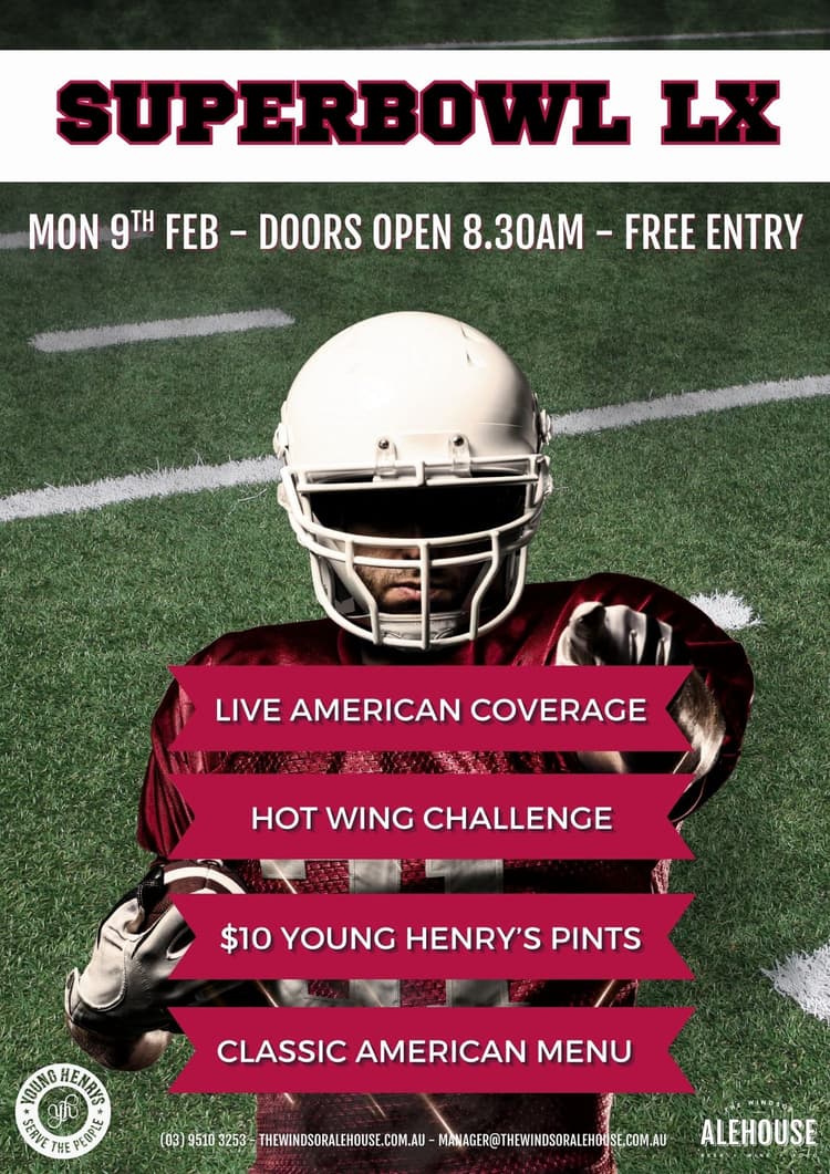 Super Bowl Party at the Windsor Alehouse | Happy Hour Drinks & Specials