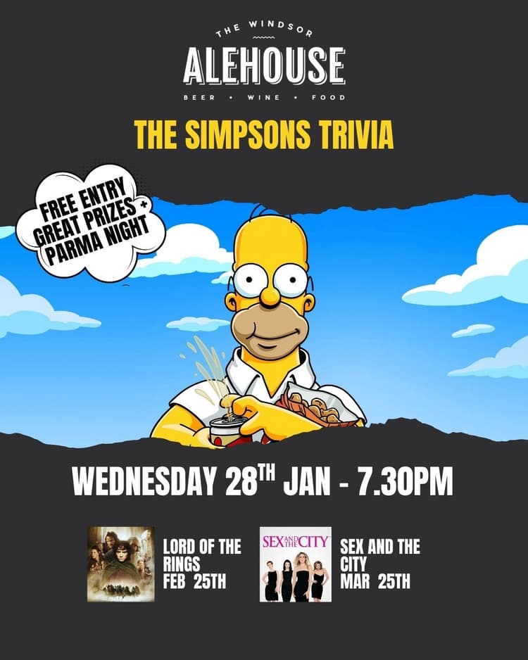 The Simpsons Trivia | Happy Hour Drinks & Specials