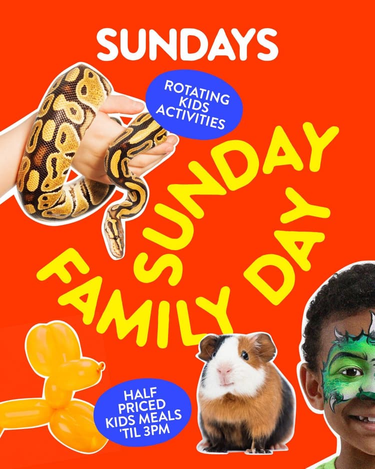 Sunday Family Days | Happy Hour Drinks & Specials