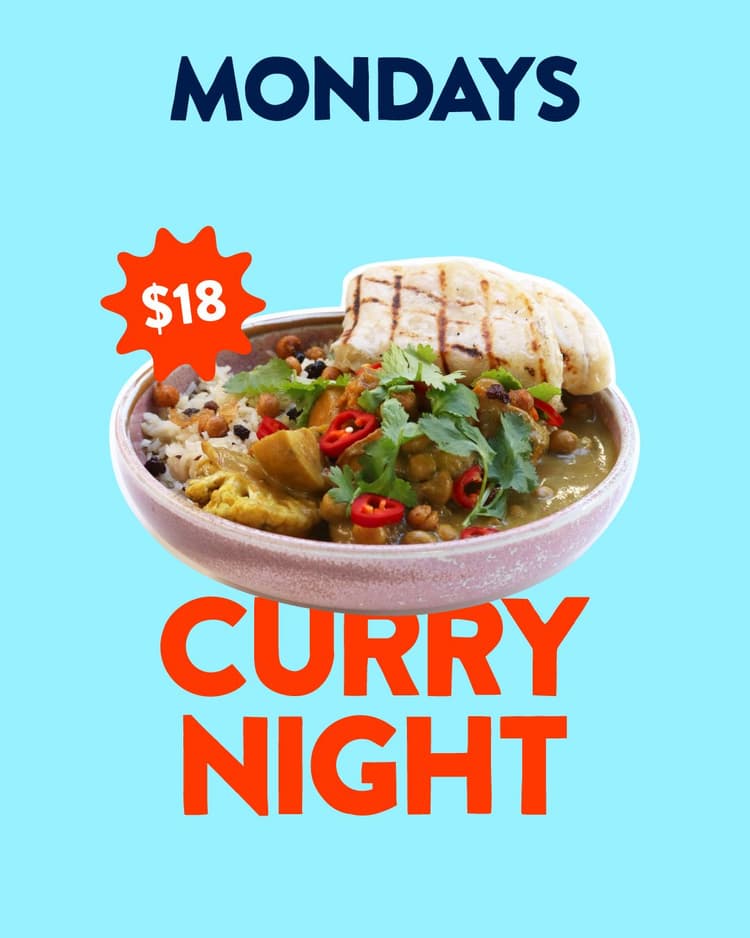 Mondays $18 Curry Night, and Free Pinnies | Happy Hour Drinks & Specials
