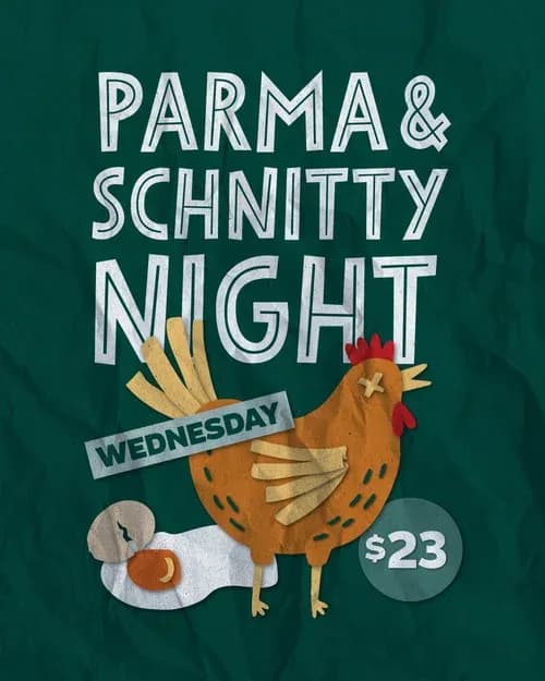 Parma & Schnitty Night | Happy Hour Drinks & Specials