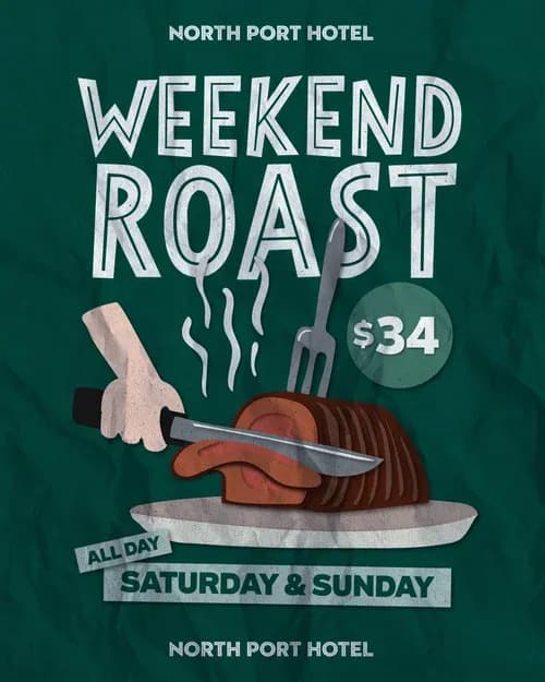 Weekend Roast | Happy Hour Drinks & Specials