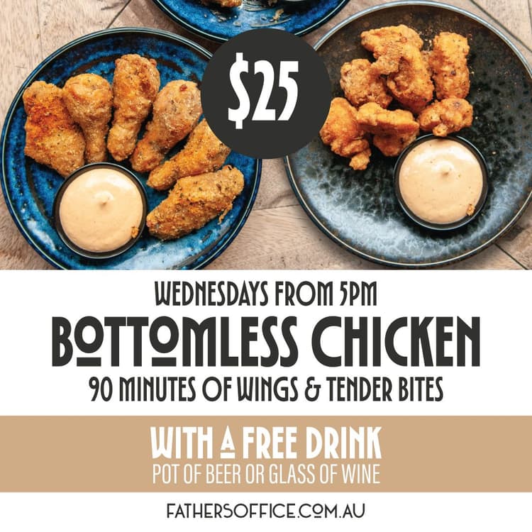$25 Bottomless Bites | Happy Hour Drinks & Specials