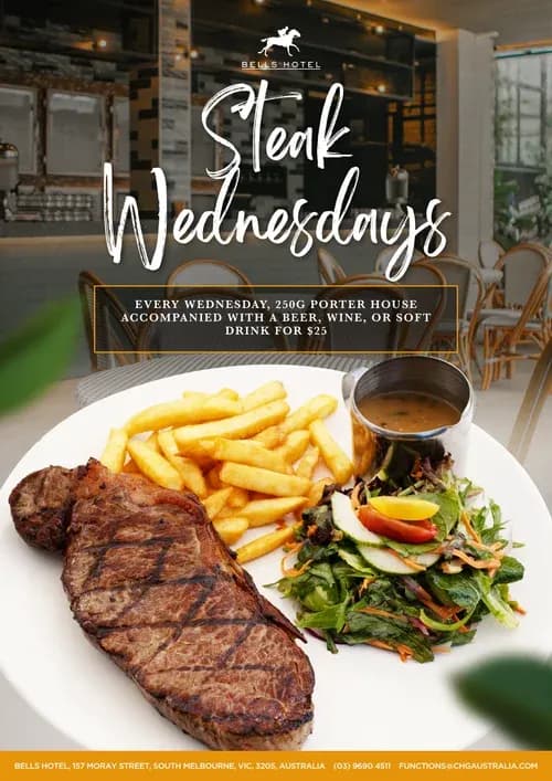 Steak Wednesdays | Happy Hour Drinks & Specials