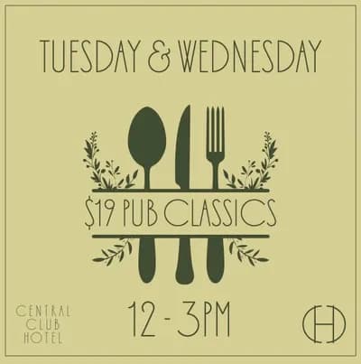 $19 Lunch Menu | Happy Hour Drinks & Specials