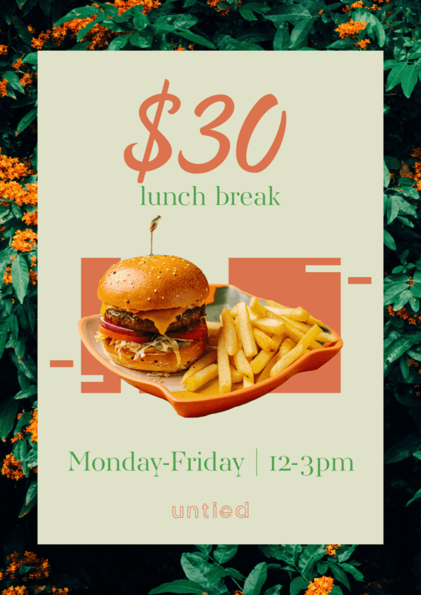 $30 Lunch Break | Happy Hour Drinks & Specials
