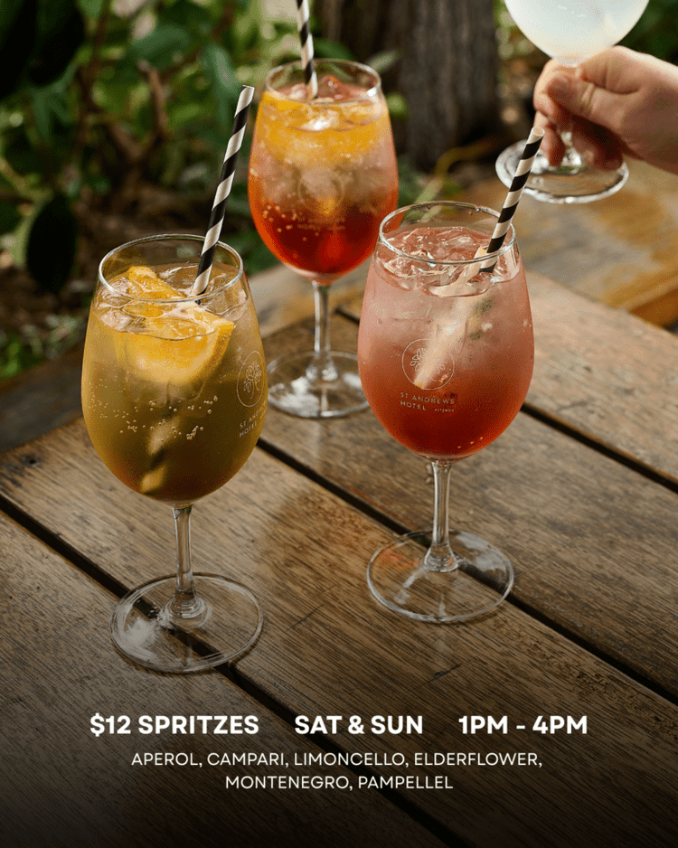 $12 Spritzes | Happy Hour Drinks & Specials