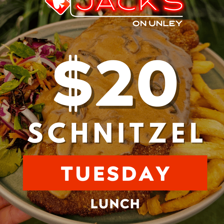 $20 Schnitzels Tuesdays | Happy Hour Drinks & Specials