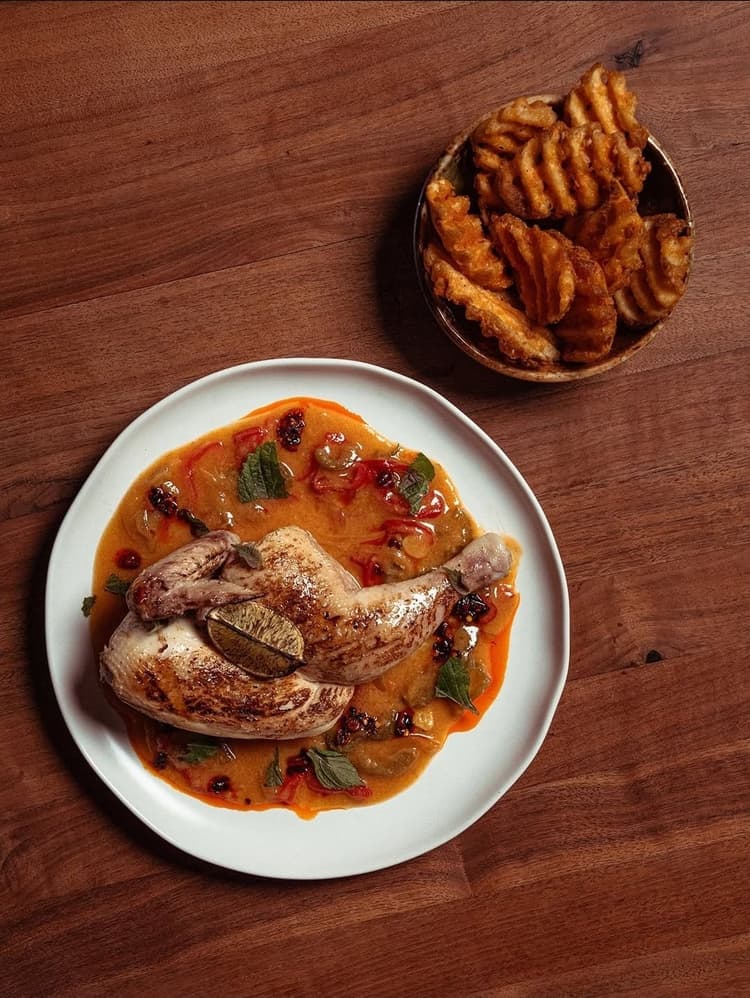 $26 Charcoal Roasted Chicken | Happy Hour Drinks & Specials