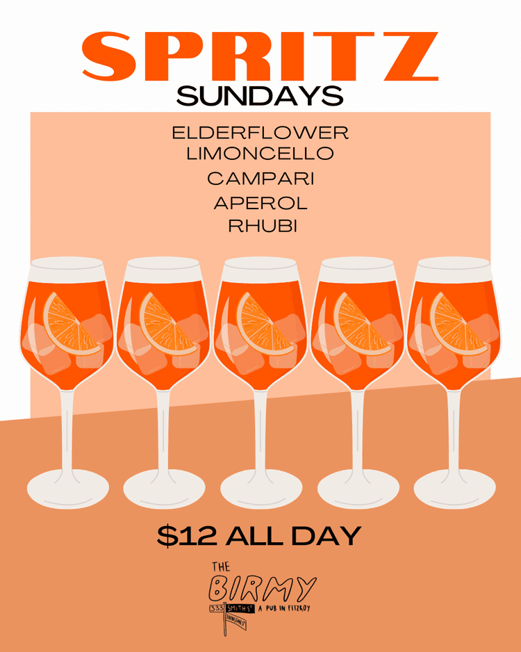 $12 SPRITZ SUNDAYS! | Happy Hour Drinks & Specials