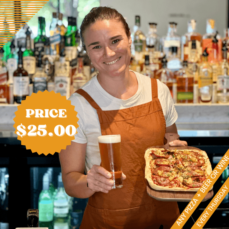 Thursday Night $25 Pizza + Drink | Happy Hour Drinks & Specials