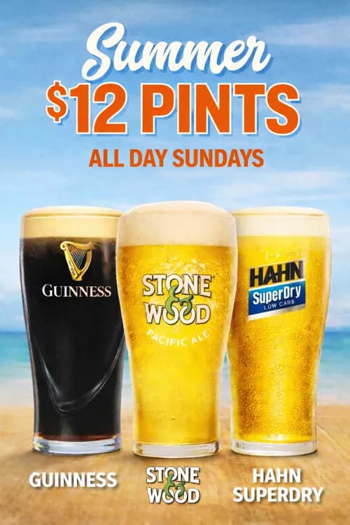Summer $12 Pints | Happy Hour Drinks & Specials